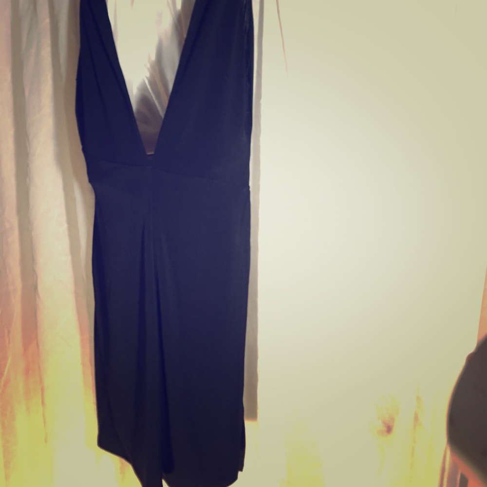 BCBG classy backless black dress size M